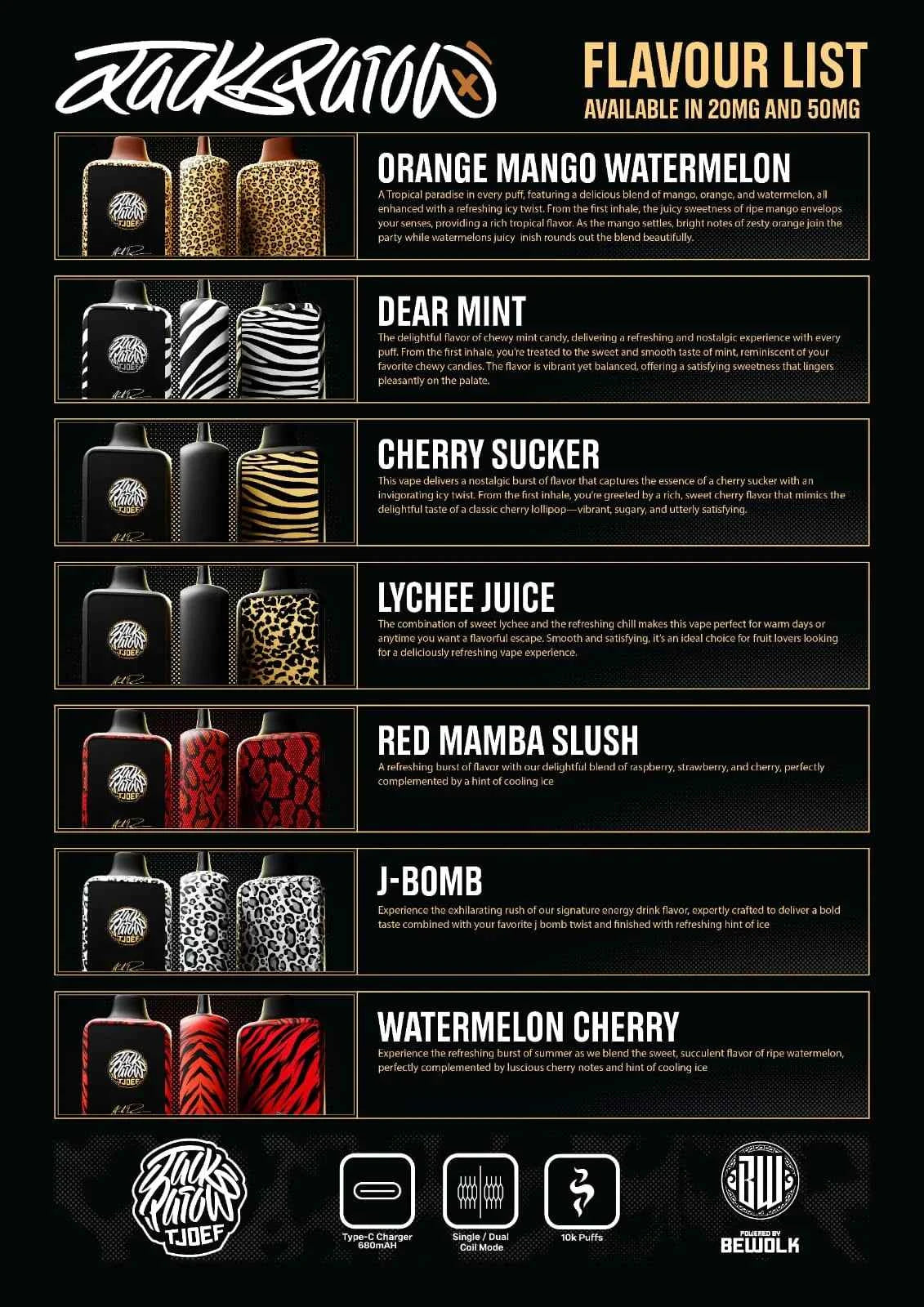 Jack Parow Tjoef 10K Disposable