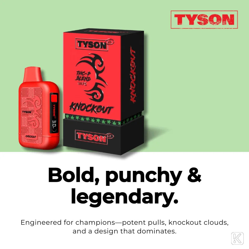 Tyson 2.0 Knockout Live Resin Vape | Hemp-Derived Cannabinoids for Just R 1200! - Premium vape product. Shop now at Krem Vape Studio