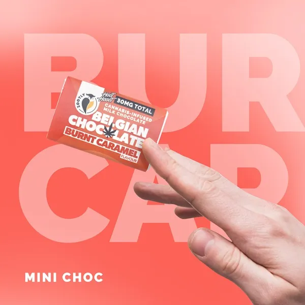 Hoot Hooot Belgian Mini Choc Burnt Caramel | 30 mg CBD Plus + - Krem Vape Studio