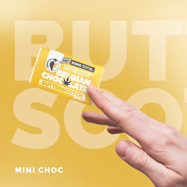 Hoot Hooot Belgian Mini Choc Butterscotch | 30 mg CBD Plus +