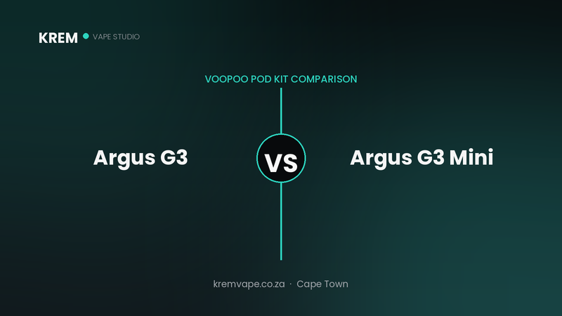 Voopoo Argus G3 vs Argus G3 Mini comparison — Krem Vape Studio
