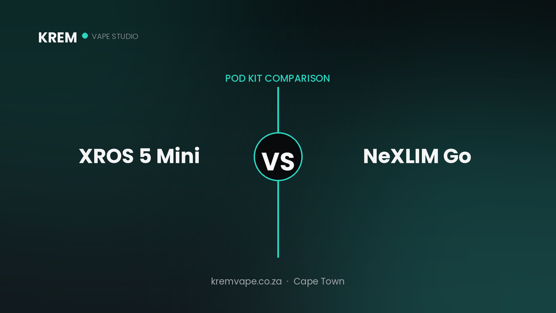Vaporesso XROS 5 Mini vs OXVA NeXLIM Go comparison — Krem Vape Studio