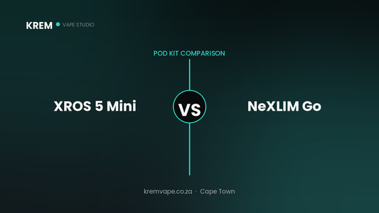 Vaporesso XROS 5 Mini vs OXVA NeXLIM Go comparison — Krem Vape Studio
