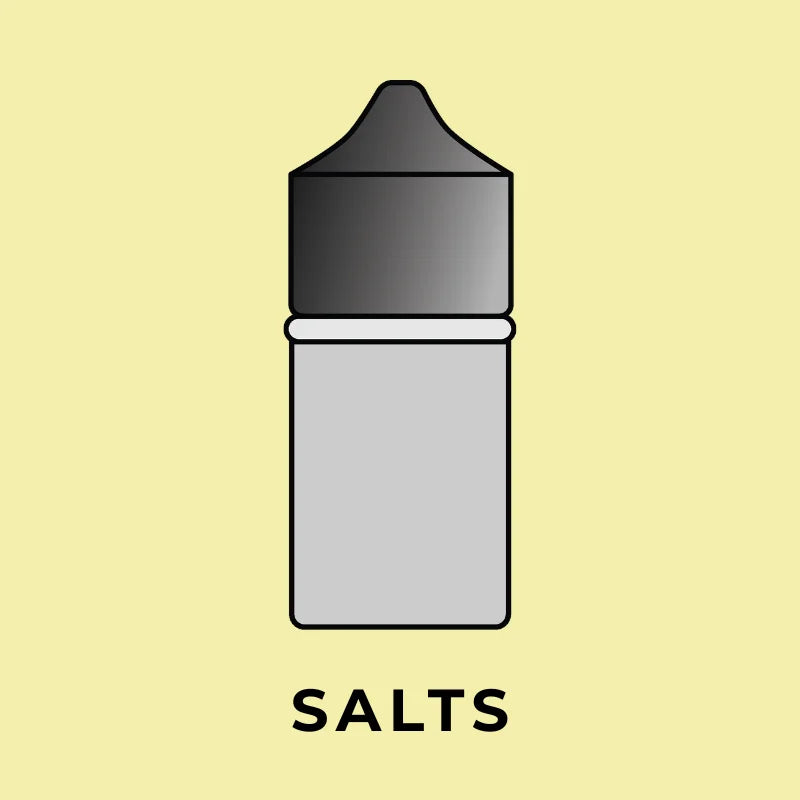 Nic salt vape juice bottles designed for pod devices
