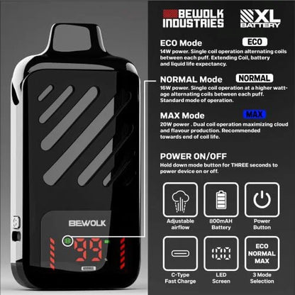 Bewolk XL Battery Device for Just R 150! - Premium vape product. Shop now at Krem Vape Studio