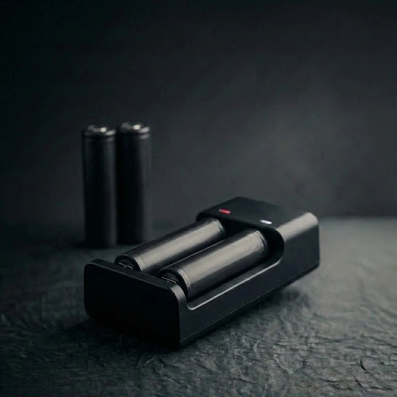Essential vape batteries, external chargers, and vaping accessories.