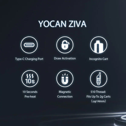 Yocan Ziva Smart Vaporizer | 510 Thread Battery (650mAh)