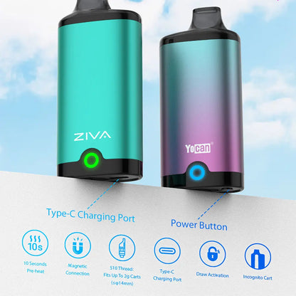 Yocan Ziva Smart Vaporizer | 510 Thread Battery (650mAh)